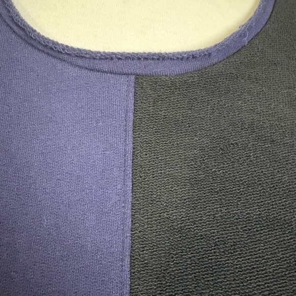 Goldie Linwinter Peruvian Cotton Colorblock Sweater - Black and Blue. Very comfy - Picture 2 of 14